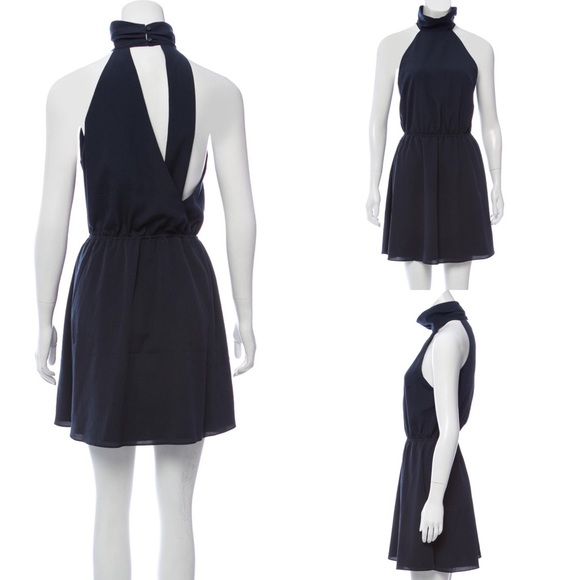 H A U T E H I P P I E: Crepe de Chine Halter Dress - Picture 4 of 8